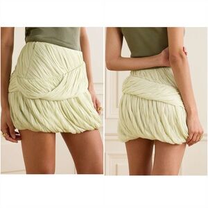 NWT TORY BURCH Ruched silk-gauze mini skirt $1,398